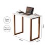 Mesa de Escritório Hawai Branco 90cm Pés Madeira - 3