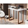 Mesa de Escritório Hawai Branco 90cm Pés Madeira - 1