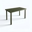 Ver imagem 1 de Mesa de Alumínio Ripado Retangular 1,50x0,80 - Área Externa:Verde