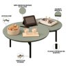 Mesa de Centro Decorativa Sala de Estar 103cm Industrial Chloe D05 Alecrim - Lyam Decor - 4