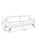 Ver imagem 7 de Sofá Decorativo Thalia 3 Lugares Sala de Estar 210cm Pés em Aço Couro Conhaque G88 - Gran Belo