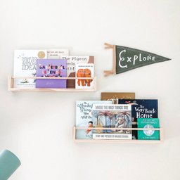 2 Prateleira de Madeira para Livros e Decoração - Dulce Slim 50 Cm - 4