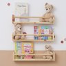 Kit 2 Prateleiras de Parede em Madeira para Decoração e Livros – Dulce Slim 50cm - 3