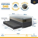 Ver imagem 6 de Cama Box com Colchão de Espuma D45 Pillow Top Strong One Face + Auxiliar de Espuma Solteiro 88cm
