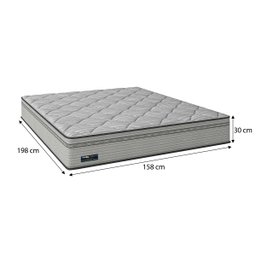 Cama Box Queen + Colchão Molas Ensacadas New Londres Umaflex (158x198x68cm) Cinza - 6