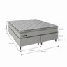 Cama Box Queen + Colchão Molas Ensacadas New Londres Umaflex (158x198x68cm) Cinza - 5