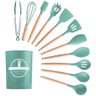 Kit Utensílios Cozinha 12 Peças Silicone Antiaderente Verde - 1