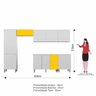 Cozinha Completa em Aço Quadria 6 Peças Amarelo Sólido - 4