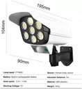 Ver imagem 4 de Super Câmera Placa Solar Falsa Detector de Movimento Externo 7 Cobs 42 Super Leds