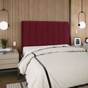 Ver imagem 3 de Cabeceira Estofada Carla 160 Cm Suede Vinho