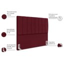 Ver imagem 4 de Cabeceira Estofada Carla 160 Cm Suede Vinho