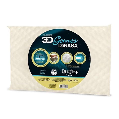 Travesseiro Viscoelástico 3d Gomos Danasa Dt3200 P/fronha 50x70 (45x65) - Duoflex