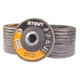 20 Peças Disco Flap Curvo 4.1/2 115mm Metais Ferrosos Grão 50 Stein - 3