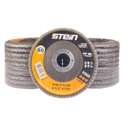 20 Peças Disco Flap Curvo 4.1/2 115mm Metais Ferrosos Grão 50 Stein - 2
