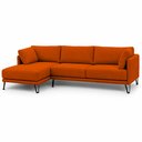 Ver imagem 2 de Sofá Sala de Estar Atena Chaise Esquerdo Pés de Ferro 344cm 6 Lugares Bouclê Terracota M1 - Monari D