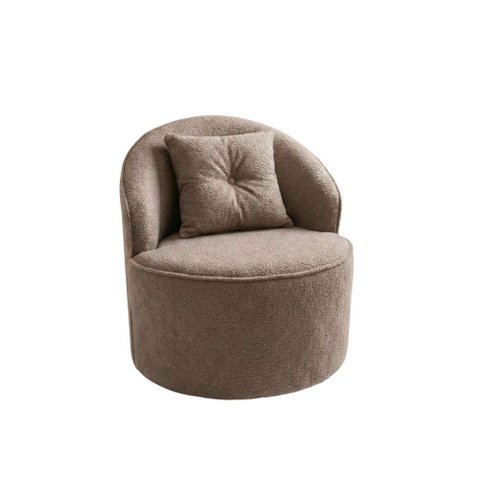 Poltrona Orgânica Decorativa Confortável Amore Bouclê Cappuccino - Montanari's Decor