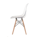 Ver imagem 3 de Cadeira Eames Transparente Pés de Madeira – Elegante para Casa e Ambientes Comerciais