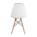 Ver imagem 2 de Cadeira Eames Transparente Pés de Madeira – Elegante para Casa e Ambientes Comerciais