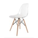 Ver imagem 1 de Cadeira Eames Pés de Madeira Transparente