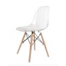 Cadeira Eames Pés de Madeira Transparente - 1