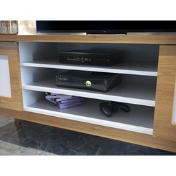 Rack para Tv ate 60" Cinamomo/Off White Detroit Valde Moveis - 4