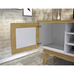 Rack para Tv ate 60" Cinamomo/Off White Detroit Valde Moveis - 5