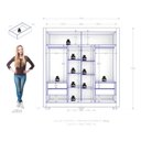 Ver imagem 3 de Guarda Roupa Casal Titanium 2 Portas 4 Gavetas Cinamomo Fosco - Zanzini