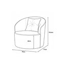 Ver imagem 5 de Kit de 01 Sofá Orgânico Curvo Feijão + 01 Poltrona Confortável Sala Estúdio Amore Bouclê Terracota -