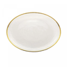 Prato Raso de Cristal com Borda Dourado Agate 21cm - 3