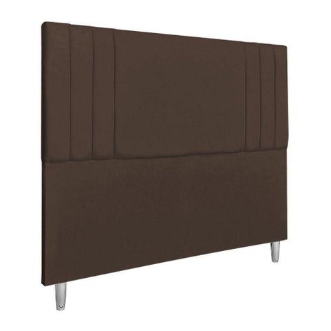 Cabeceira Casal 1,95m Viena Suede Cor: Marrom