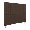 Ver imagem 1 de Cabeceira Casal 1,95m Viena Suede Cor: Marrom