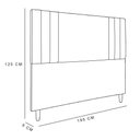 Ver imagem 4 de Cabeceira Casal 1,95m Viena Suede Cor: Marrom