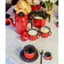 Ver imagem 6 de Açucareiro Esmaltado Ágata 239ml Porta Açúcar com Tampa e Alças Laterais Vermelho