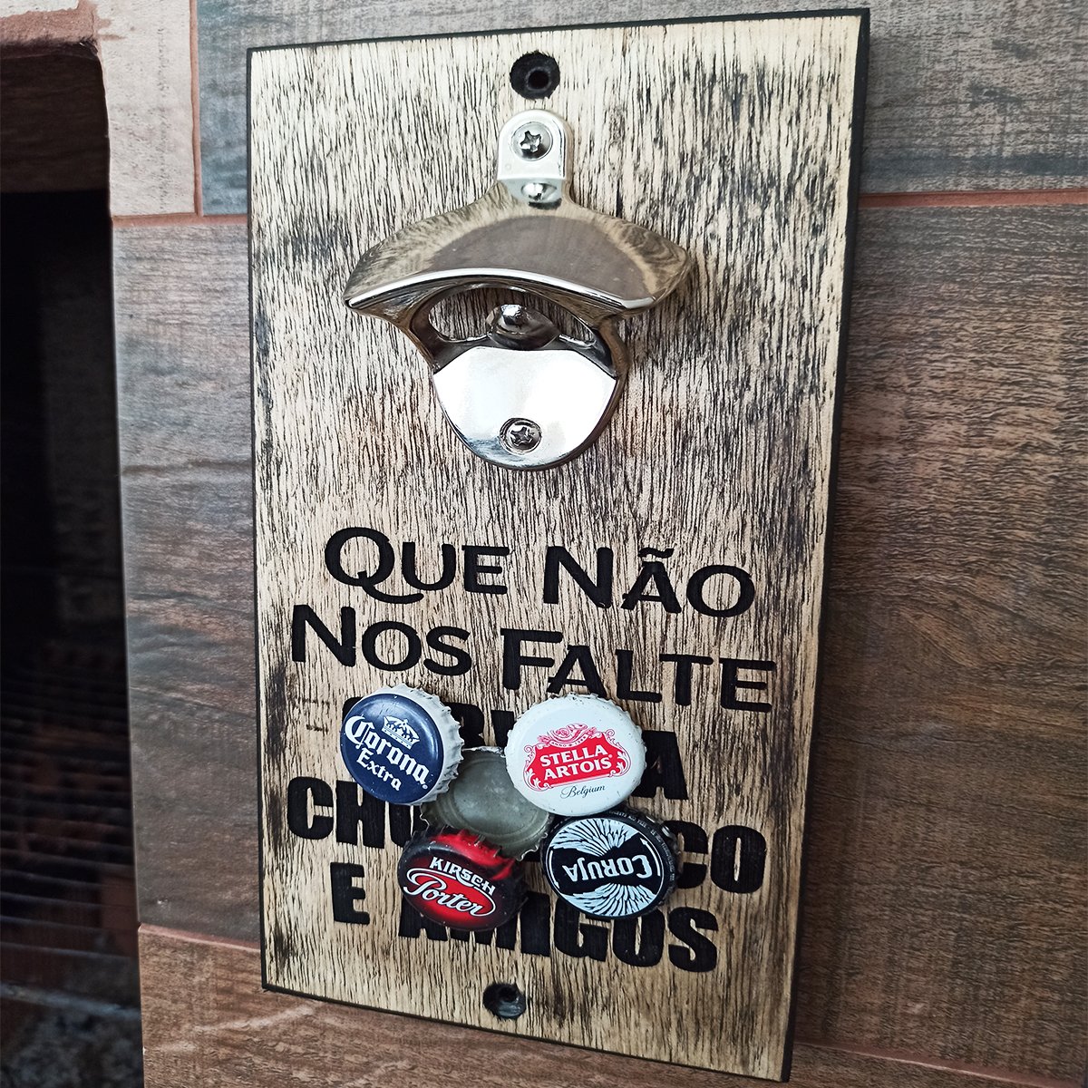 Abridor de Garrafa - Que Não Falte Cerveja Churrasco Amigos - 3