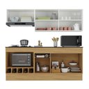 Ver imagem 5 de Armário de Cozinha Modulada Completa com Balcão e Rodapé 190cm Veneza Multimóveis MP2454