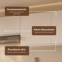 Ver imagem 6 de Armário de Cozinha Modulada Completa com Balcão e Rodapé 190cm Veneza Multimóveis MP2454