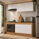 Ver imagem 1 de Armário de Cozinha Modulada Completa com Balcão e Rodapé 190cm Veneza Multimóveis MP2454