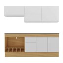 Ver imagem 2 de Armário de Cozinha Modulada Completa com Balcão e Rodapé 190cm Veneza Multimóveis MP2454