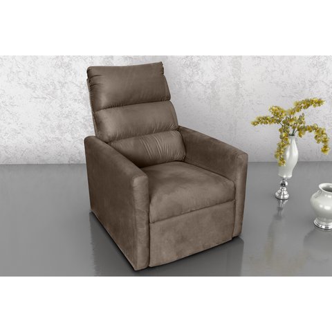 Poltrona Reclinável Mx14 Turin Suede Marrom B256 - Matrix
