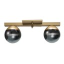 Ver imagem 6 de Plafon Sobrepor de Teto Lustre Jabuticaba Dourado com 2 Globo Vidro Fume para Sala, Cozinha, Quarto