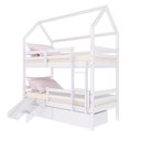 Ver imagem 2 de Beliche Casinha Solteiro Slim Rb com 02 Gavetas Grade de Proteção e Mini Escada/escorregador