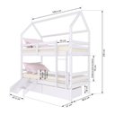 Ver imagem 3 de Beliche Casinha Solteiro Slim Rb com 02 Gavetas Grade de Proteção e Mini Escada/escorregador