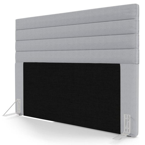 Cabeceira Cama Box Casal Queen 160cm Rubi W01 Linho Cinza - Mpozenato