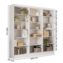 Ver imagem 4 de Estante de Livros 184,5CMX183CM Kit 3 Estantes 5 Prateleiras Branco