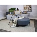 Ver imagem 3 de Puff Beagle Redondo P Linho Bege Base Champagne 30cm - 62634