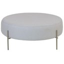 Ver imagem 1 de Puff Beagle Redondo P Linho Bege Base Champagne 30cm - 62634