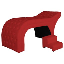 Maca Estética Detalhe em Capitonê Suede Cores - DS Estofados - Vermelho - 2 Maca Estética Detalhe em Capitonê Suede Cores - DS Estofados - Vermelho - 2