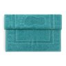 Tapete para Banheiro Toalha de Piso Algodão Super Absorvente - Turquesa - 1
