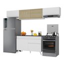 Ver imagem 1 de Armário de Cozinha Compacta 260cm Veneza Multimóveis V3698 Branco