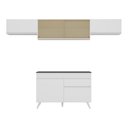 Ver imagem 7 de Armário de Cozinha Compacta 260cm Veneza Multimóveis V3698 Branco